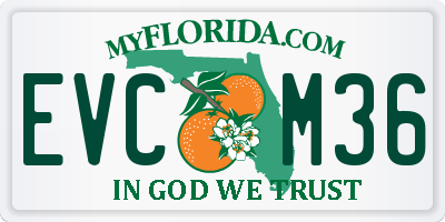 FL license plate EVCM36