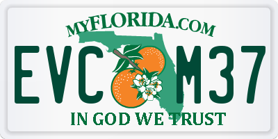 FL license plate EVCM37