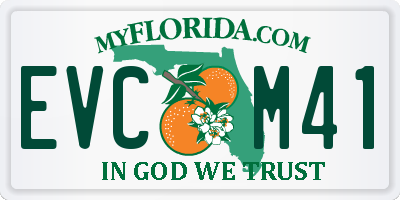 FL license plate EVCM41