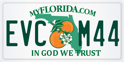 FL license plate EVCM44