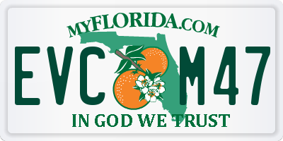 FL license plate EVCM47
