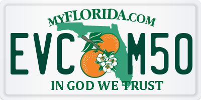 FL license plate EVCM50