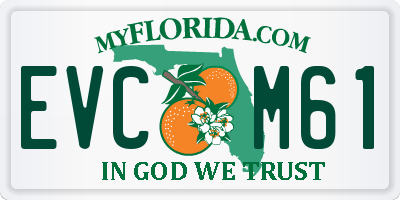 FL license plate EVCM61