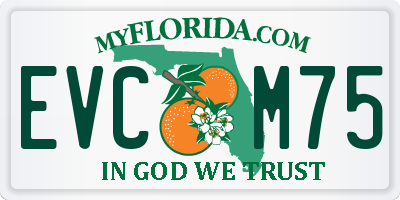 FL license plate EVCM75