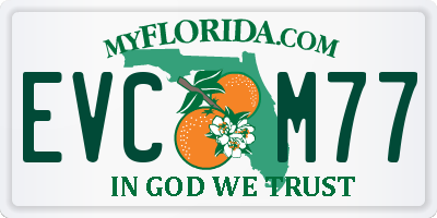 FL license plate EVCM77