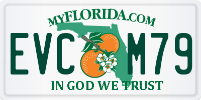 FL license plate EVCM79