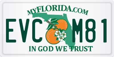 FL license plate EVCM81