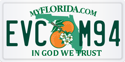 FL license plate EVCM94