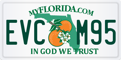 FL license plate EVCM95
