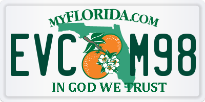 FL license plate EVCM98
