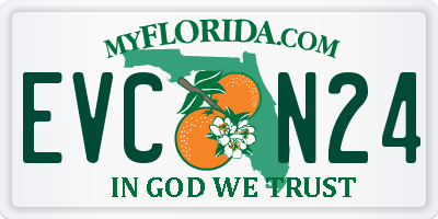 FL license plate EVCN24