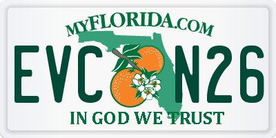 FL license plate EVCN26