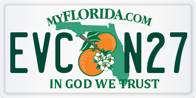 FL license plate EVCN27