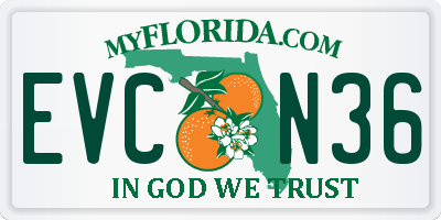 FL license plate EVCN36