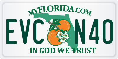 FL license plate EVCN40