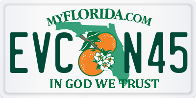 FL license plate EVCN45