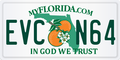 FL license plate EVCN64