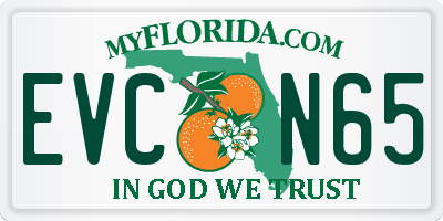 FL license plate EVCN65