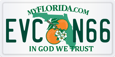 FL license plate EVCN66