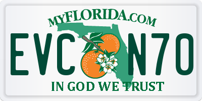 FL license plate EVCN70