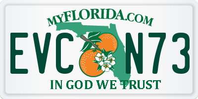 FL license plate EVCN73