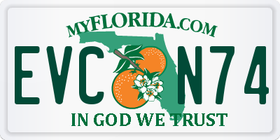 FL license plate EVCN74