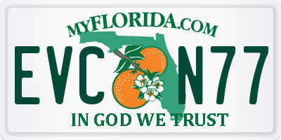 FL license plate EVCN77