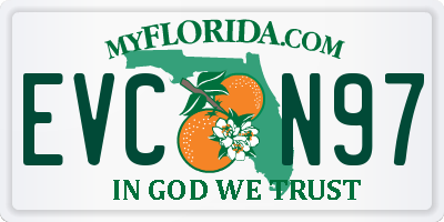FL license plate EVCN97