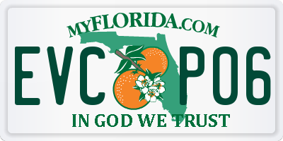 FL license plate EVCP06