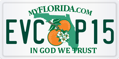 FL license plate EVCP15