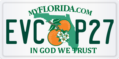 FL license plate EVCP27