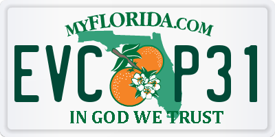 FL license plate EVCP31