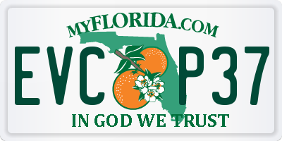 FL license plate EVCP37
