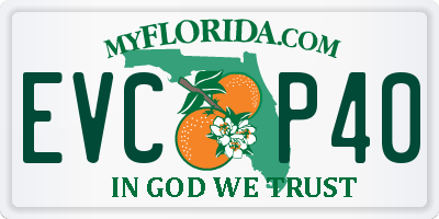 FL license plate EVCP40