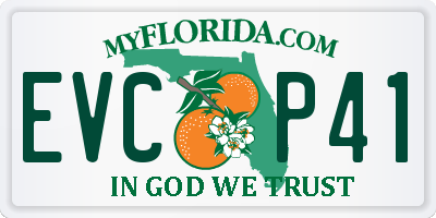 FL license plate EVCP41