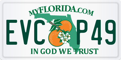 FL license plate EVCP49