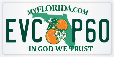FL license plate EVCP60