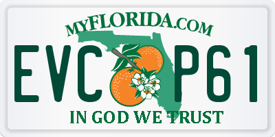 FL license plate EVCP61