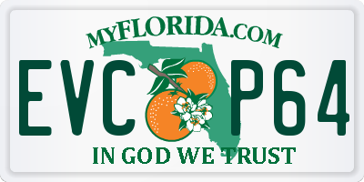 FL license plate EVCP64