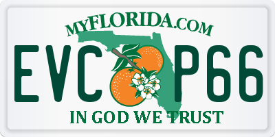 FL license plate EVCP66