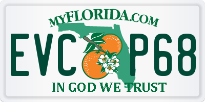 FL license plate EVCP68