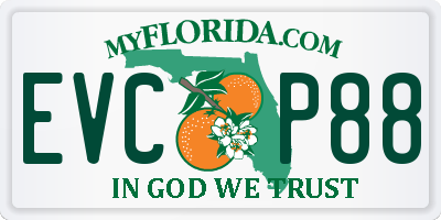 FL license plate EVCP88
