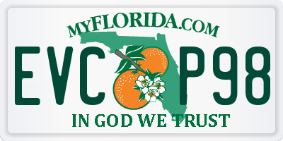 FL license plate EVCP98