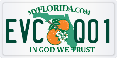 FL license plate EVCQ01