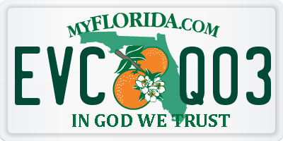 FL license plate EVCQ03