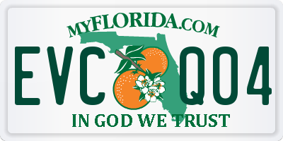 FL license plate EVCQ04