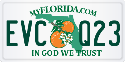 FL license plate EVCQ23