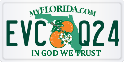 FL license plate EVCQ24