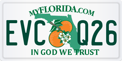 FL license plate EVCQ26