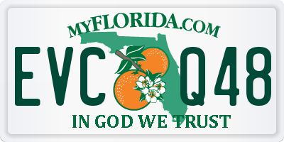 FL license plate EVCQ48